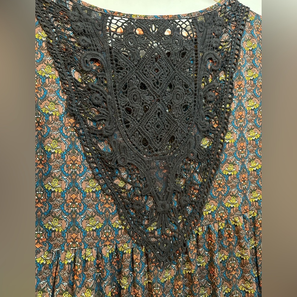 NWT Taylor & Sage Womens Floral Print Button Front Long Sleeve Dress Size Large - Picture 5 of 9